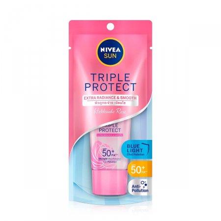 Protetor Facial Nivea Sun Triple Protect Extra Radiante & Smooth FPS50 com 40ml
