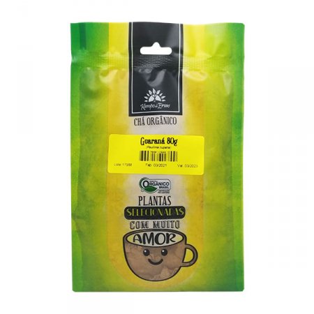 Guaraná em pó Orgânico Certificado Kampo Ervas 6und 80g cada