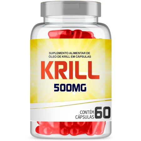 Óleo de Krill 500mg com 60 cápsulas gelatinosas