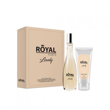 Kit de Perfume Feminino Lovely Royal Paris - Deo Colônia 100ml + Loção Corporal 100ml