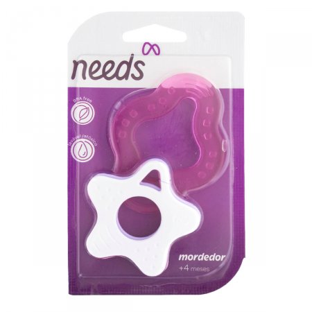 Mordedor para Bebê Needs Clean Estrela Rosa BPA Free com 1 unidade