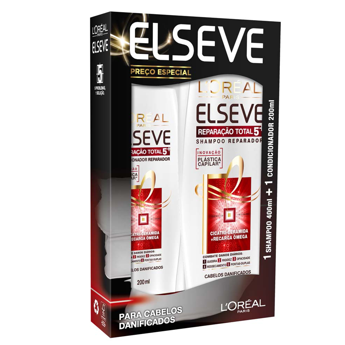 Kit Shampoo + Condicionador Elseve Reparação Total 5