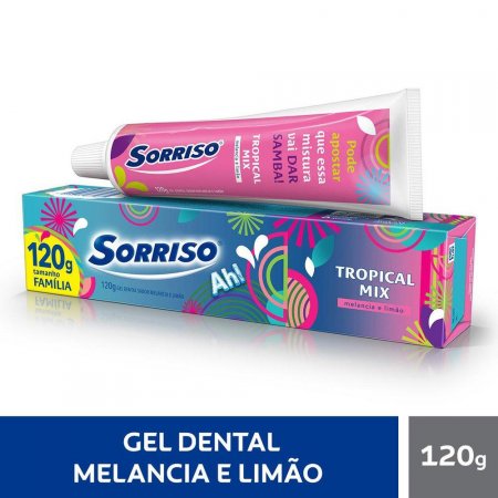 Creme Dental Sorriso Tropical Mix 120g