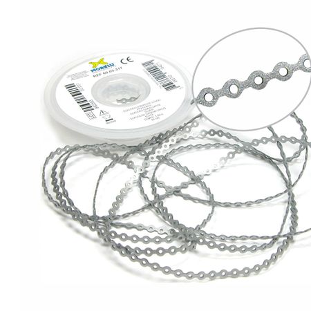 60.05.317 Elástico Corrente Longo Prateado - Morelli