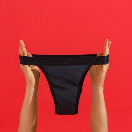 Calcinha Absorvente Menstrual Tanga preta - Yuper