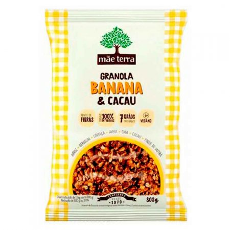 Granola com Banana e Cacau Mãe Terra 800g