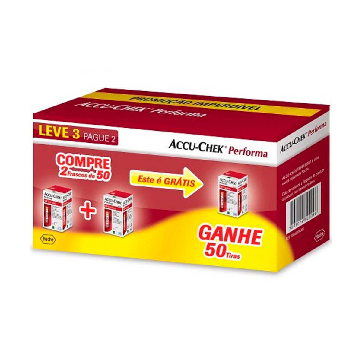 Kit Tiras Accu-Chek Performa para Teste de Glicemia