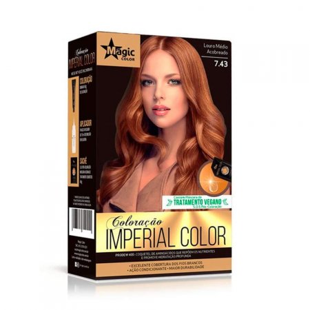 Coloração 7.43 Louro Médio Acobreado Magic Color 165G