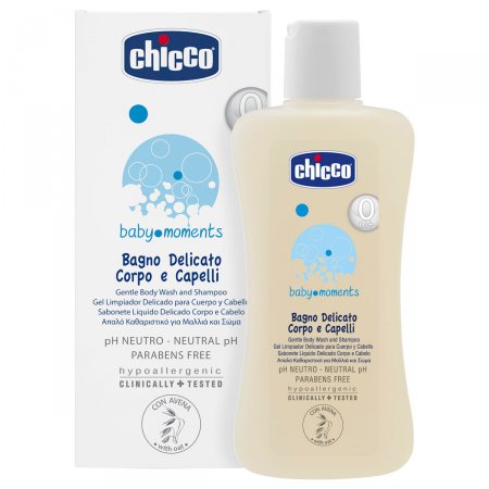 Sabonete Líquido Delicado Corpo e Cabelo 200ml Baby Moments (0m+) - Chicco