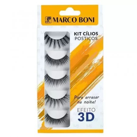 Kit Cílios Posti?os C/und Efeito 3d 1884 Marco Boni