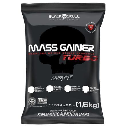 MASS GAINER TURBO REFIL - 1,6KG REFIL MASS GAINER TURBO MORANGO 1,6KG