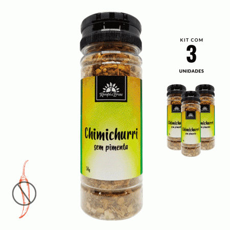 Chimichurri sem pimenta Kampo de Ervas 100% Natural 3und 50g