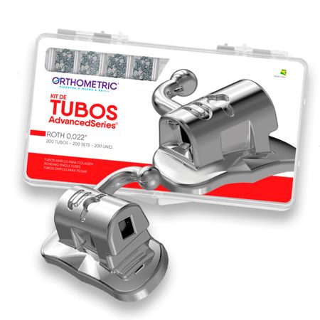 21.02.1146 - Kit Tubos Advanced Roth 0,022 Com 200 Un. Colagem Simples - Orthometric