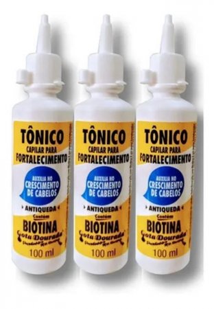 Gota Dourada Tonico Fortalecedor De Cabelos Biotina 3un