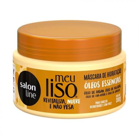 Máscara de Hidratação Meu Liso óleos Essenciais 300g Salon Line