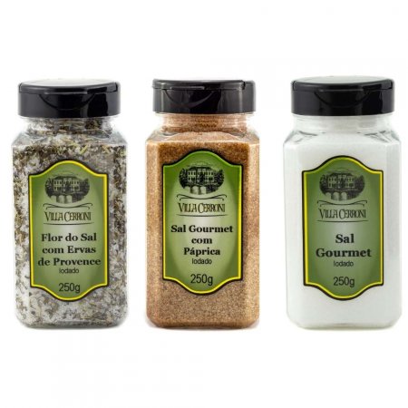 Flor do Sal c/Ervas Provence ,Sal Gourmet com Páprica, Sal Gourmet