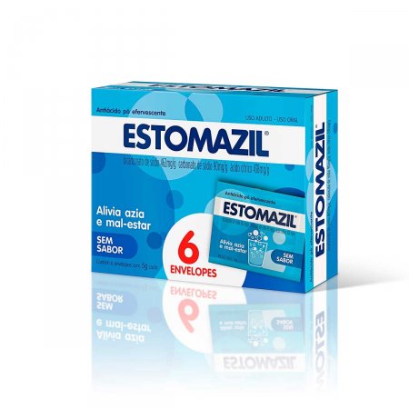 Estomazil Sem Sabor Pó Efervescente com 6 envelopes e 5g cada