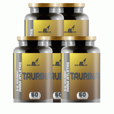 Taurina Body Life Natural 5 Unidades C/60 Capsulas 500mg - Linduras