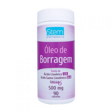 Óleo de Borragem 500mg 90 Cápsulas Stem