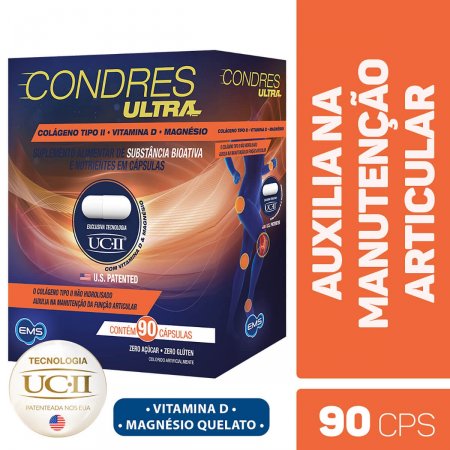 Suplemento Alimentar Condres Ultra com 90 cápsulas