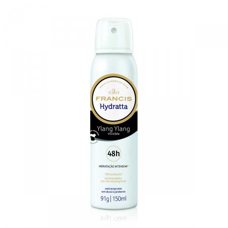 Desodorante Francis Hydratta Ylang Ylang Invisible Aerosol com 150ml