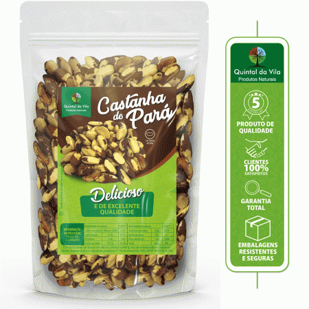 Castanha Do Pará Inteira Premium sem Casca Embalada a Vácuo - 1kg