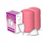 KIT 2 COLETORES MENSTRUAIS INCICLO TEEN + 2 CÁPSULAS ESTER. COR: ROSA