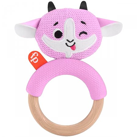 Chocalho e Mordedor Bichinhos Macios Cabra Rosa (0m+) - Fisher Price