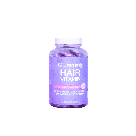 Gummmy Hair Vitamin Uva do Céu - Vitamina Pastilha de Goma 60 unidades