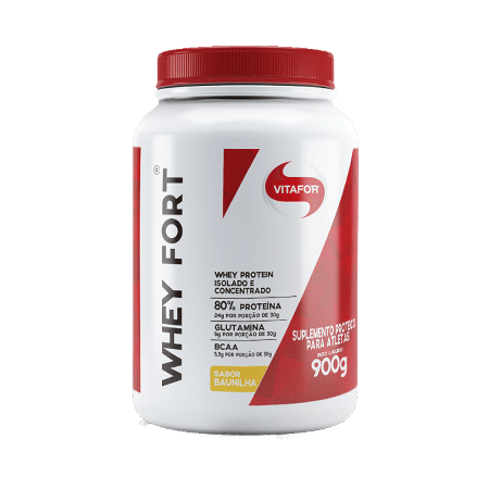 Whey Protein Whey Fort - Baunilha - 900g - Vitafor