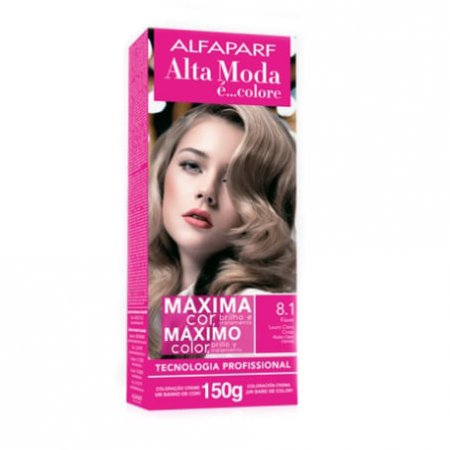 Tintura Colore 8.1 Vison Louro Claro Cinza Alfaparf Alta Moda