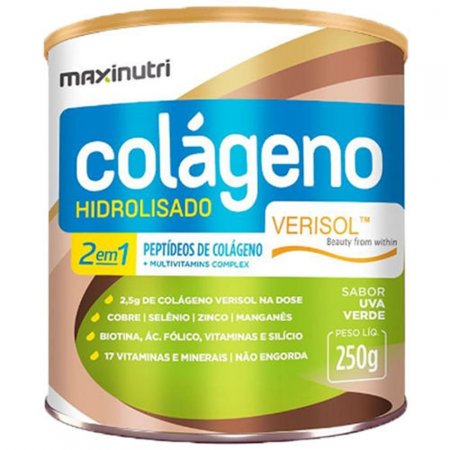 Colágeno Hidrolisado Maxinutri Verisol 2 em 1 Uva Verde 250g