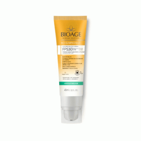 Protetor Solar com Cor Bioage Bio Sunprotect Antioleosidade FPS 30 45ml - 02 Bege Claro