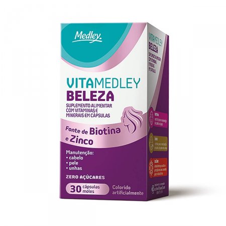 Suplemento Alimentar VitaMedley Beleza com 30 cápsulas