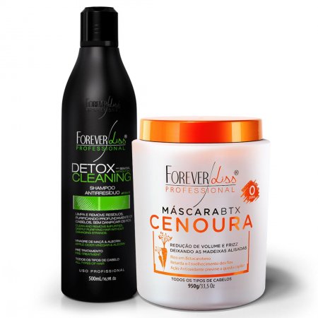 Kit Shampoo Detox Com Btx Cenoura 950G Forever Liss