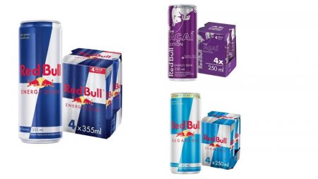 Energético Red Bull Energy Drink, + Açaí + Sem Açúcar + Tropical (12 Latas)
