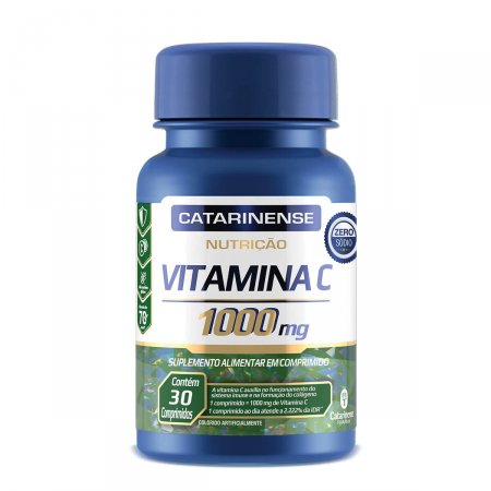 Vitamina C Catarinense 1000mg Nutrição com 30 Comprimidos