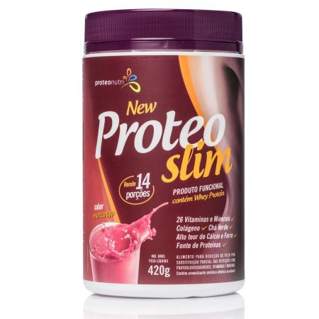 New Proteoslim Morango 420g Proteonutri
