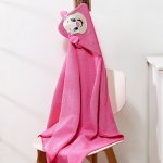 Toalhão com Capuz de Centro Bordado Cachorrinha Fisher-Price