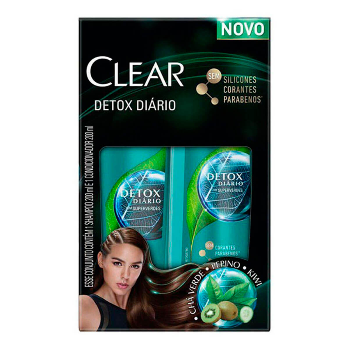 Kit Shampoo Clear Detox Diário + Condicionador