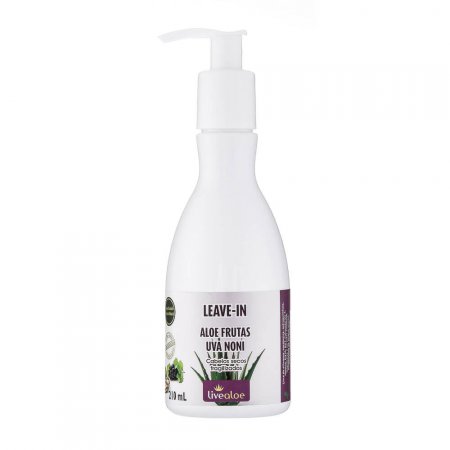 Leave-in Vagano Natural Aloe Frutas com Uva e Noni 210ml   Livealoe