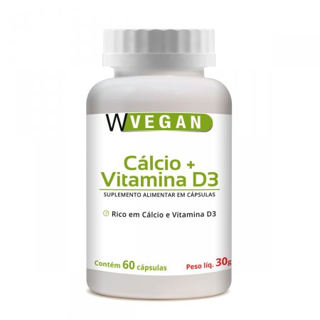 Calcio + Vitamina D3 2.000 UI WVegan 60 Cápsulas
