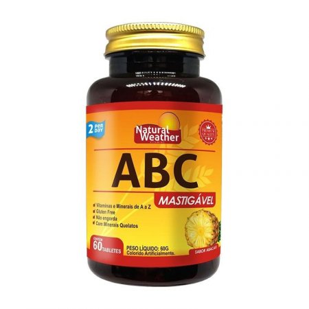 ABC MASTIGÁVEL - Natural Weather 60 cápsulas Suplemento vitaminas e minerais