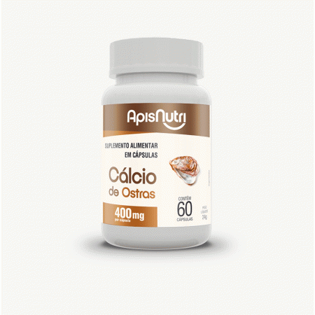 Cálcio de Ostras Apisnutri 60 cápsulas
