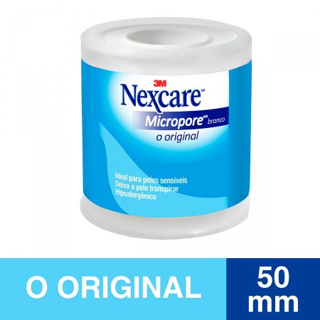 Fita Micropore Nexcare Original Branca com 1 rolo de 50mmx4,5m