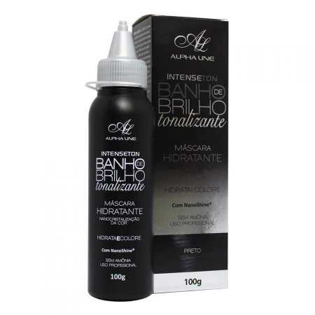 Tonalizante Banho De Brilho Preto Alpha Line 100G