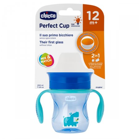 Copo Chicco Perfect Cip 12M+ Menino 200ml
