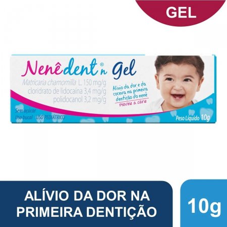 Nenê Dent 150mg/g + 3,4mg/g + 3,2mg/g Gel Sem Açúcar com 10g