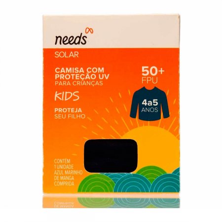 Camisa Infantil com Proteção UV 50+ Needs Tamanho 4 a 5 anos
