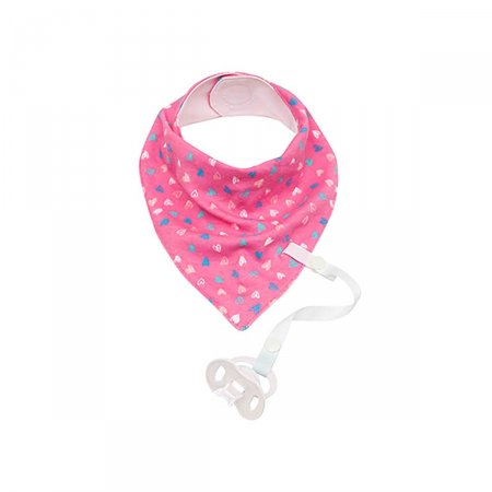 Bandana com Prendedor de Chupeta Buba Baby Coração com 1 unidade